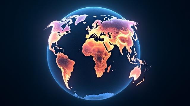 Abstrakte Visualisierung von Wetterdaten in Blautönen